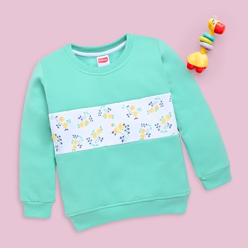Image of LuvLap Baby Girls Full Sleeve Sweatshirt & Pyjama Set