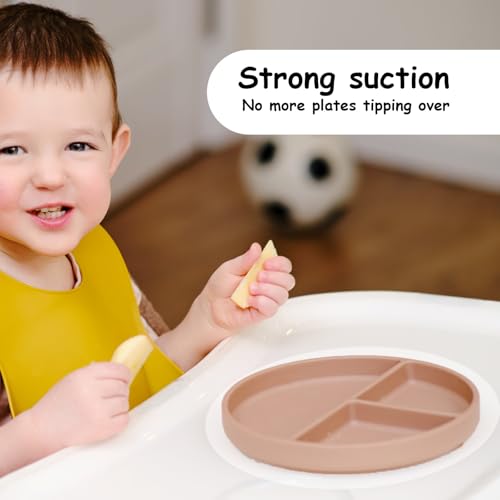 Image of 6pcs Suction Solver Stickers for Stokke Tripp Trapp Tray, Round & Rectangle Adhesive Tray Suction Sticker for High Chair Bowls Plates & Toys Fixation