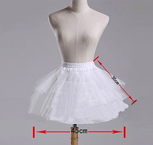 Pannier 35cm blanc cosplay jupon pour gonfler robe plate - 2