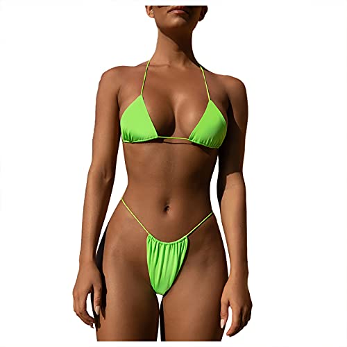 LAsimi Bikini Set Deux Pièces Bikini Push Up Maillots De Bain Candy Couleurs Natation Costumes Rayures Beachwear Swimwear
