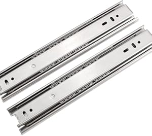 SHFOHGKJ Edelstahl Schubladenschienen Vollauszug, 1 Paar
