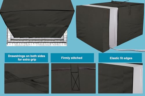 Image of Stylista Polyester Window ac Cover Suitable for O-General 1.1 Ton AMGB12FAWA, Military Color Elastic fit Cover for Front and Rear of Window Ac