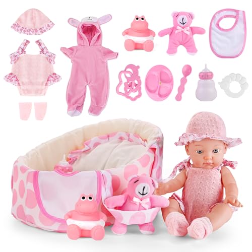Set de muñeca bebé de 13 pulgadas con accesorios