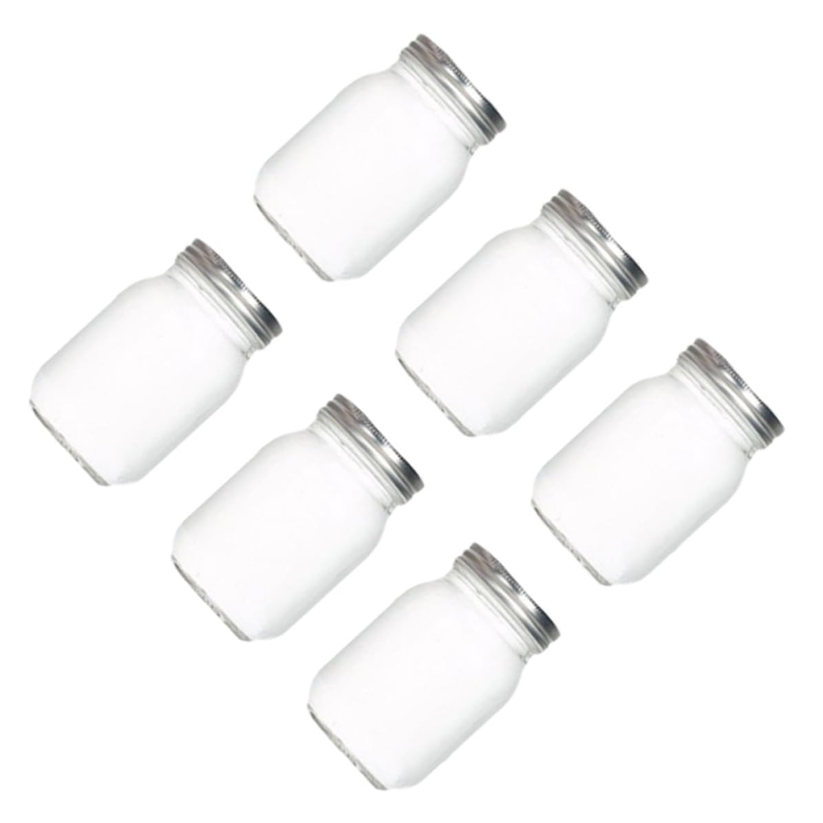 6 Stück Runde Glasaufbewahrungsgläser 380ml mit Luftdichtem Deckel Transparente Vorratsdosen aus Glas für Trockenobst und Tee in Küche