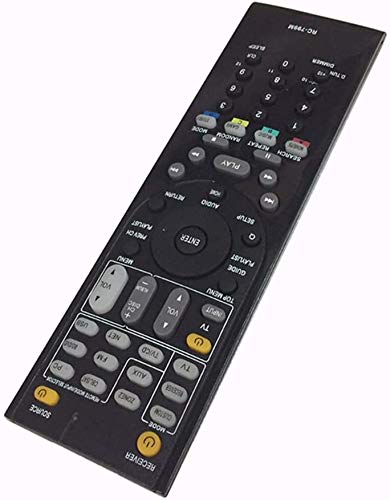 Replacement Remote Control For Onkyo Receivers - RC-799M Compatible With HT-S3500, TX-SR313 & More