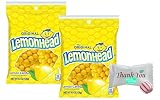 Original Lemon head Candy, 4.5 Ounce Bag (Pack 2) | Soko Smiles Thank You Mint Included.