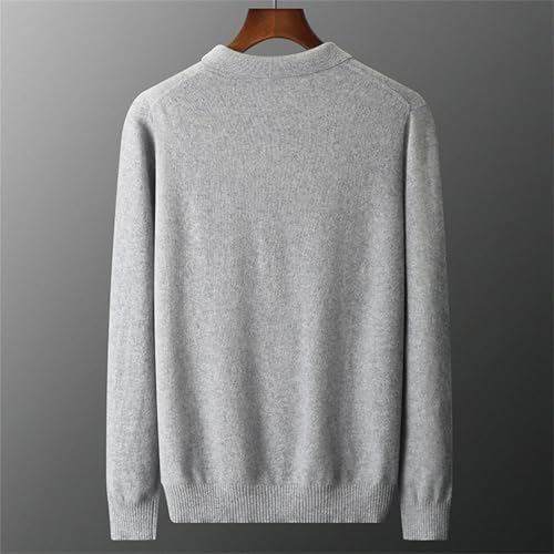 Dcvmvmn Men Cashmere Knitted Pullover Winter Turn-Down Collar Sweaters Full Sleeve Solid Color Jumpers2