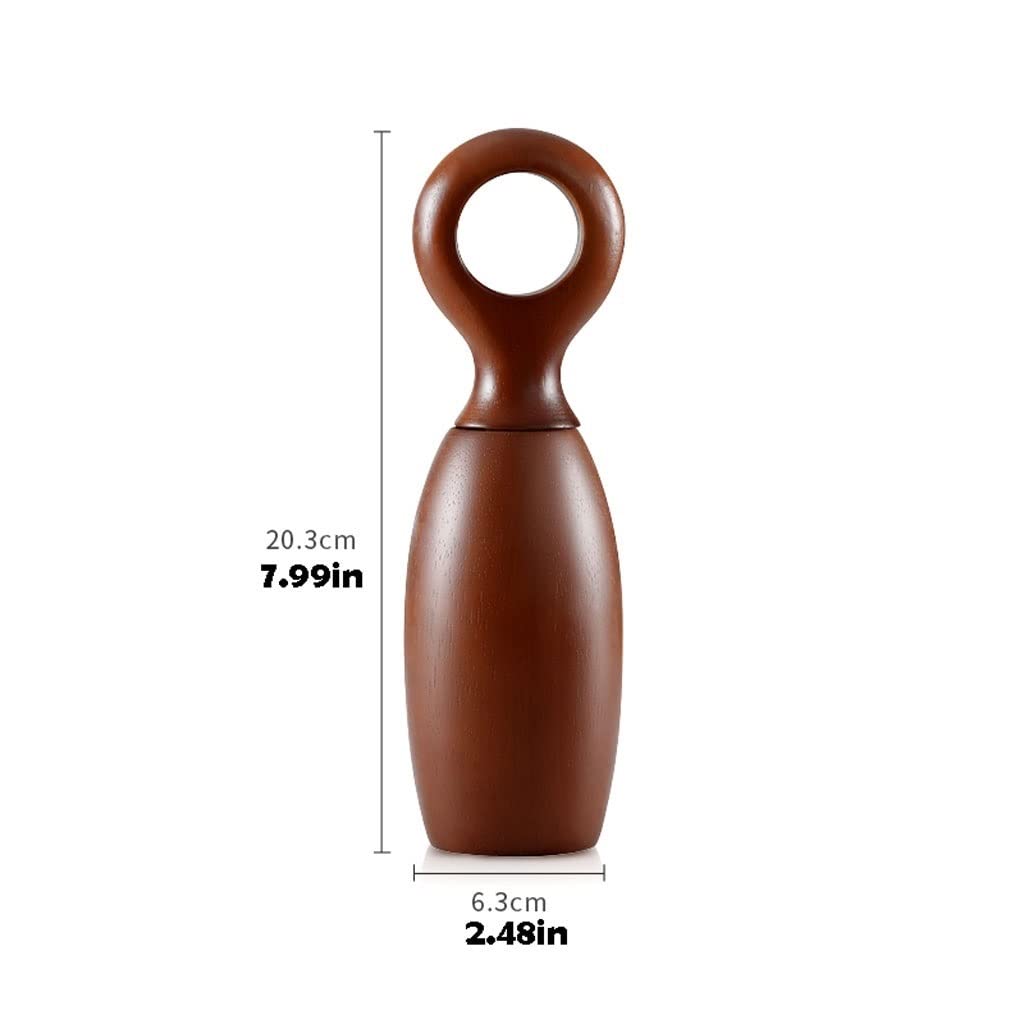 Macina Pepe Saliera Sale in Legno di Gomma e macinacapelli, smerigliatrice for Sale Pepe Manuale Regolabile, Adatto a Picnic, Ristorante, Cena, BBQ(25.3cm)