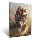 Tiger Canvas Wall Art for Bathroom Living Room Bedroom Office,Tigers Pictures Decor Painting Print Home Artwork Framed Decoration 12' x 16'