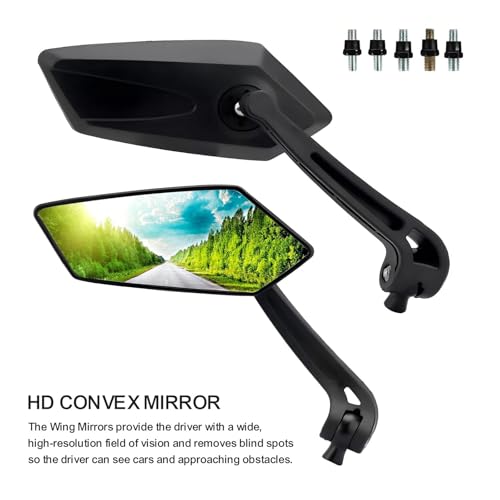 Espejo retrovisor de moto universal 8mm 10mm para cafe racer y dirt bike 2