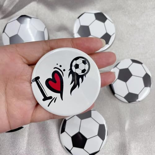 Kokoma 6 Pcs Soccer Ball Brooch Pin Football Button Pins Sports Tinplate Pins Badge Birthday Badge Accessory for Backpacks Hats Bags4