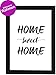 Produktbild PICSonPAPER Poster DIN A4 Home Sweet Home, gerahmt mit schwarzem Bilderrahmen, Geschenk, Geschenkidee, Geburtstagsgeschenk, Poster mit Rahmen, Kunstdruck, Typographie (Home Sweet Home)