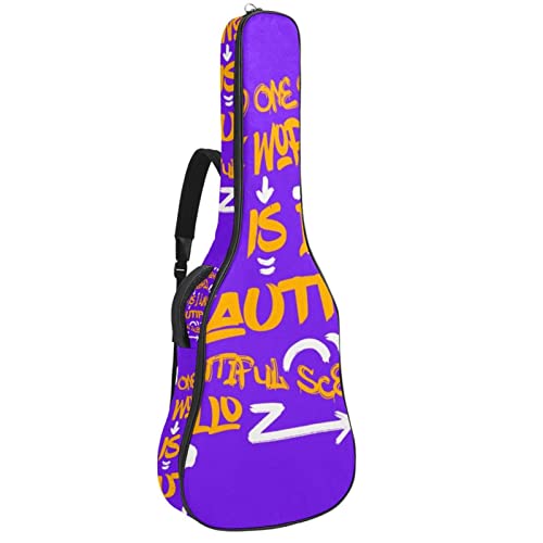 Housse imperméable pour guitare acoustique avec double bandoulière et poche Motif rayures Vert, Multicolore 08, 42.9×16… - Les Beatles, Paul McCartney, John Lennon, RIngo Starr, George Harrison Housse imperméable pour guitare acoustique avec double bandoulière et poche Motif rayures Vert, Multicolore 08, 42.9x16…