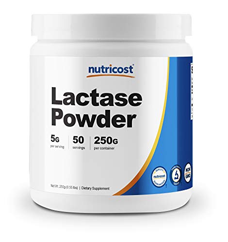 Nutricost Lactase Powder 250 Grams - Pure, Non-GMO, Gluten Free, Premium Lactase Powder