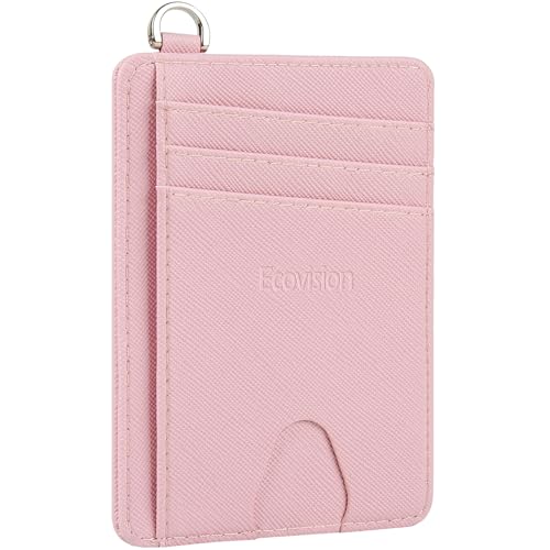 Image of Slim Minimalist Front Pocket Wallet, RFID Blocking Credit Card Holder Wallet with Detachable D-Shackle for Men Women