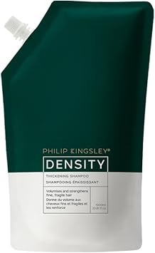 Philip Kingsley | Density Thickening Shampoo | For Thinning Hair and Loss | Fine, Fragile, Thin Hair, Thickener and Strengthener | Helps Volumize and Strengthen Folicles | 1000ml Refill Pouch