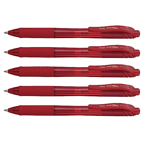 Stylos gel Pentel EnerGel-X rouge dotés d'un confort de rétractation inégalé