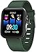 Reloj Deportivo con Pantalla Táctil Completa, Rastreador Ejercicios con Oxígeno en Sangre, Presión Arterial, Monitor Frecuencia Cardíaca,Green