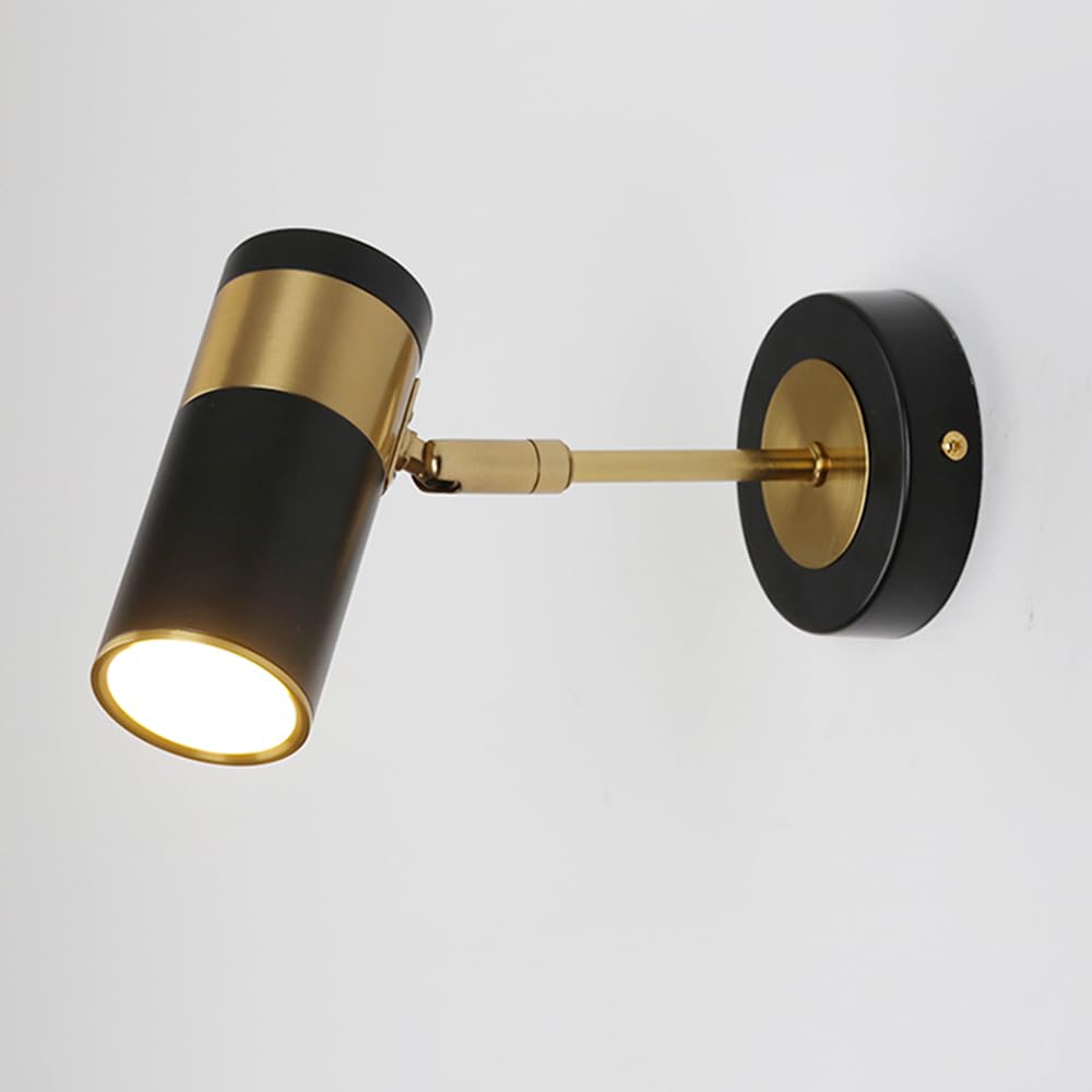 NHPJFDC Adjustable Nordic Wall Sconce - Hardwired Reading Light with 360° & 180° Rotation, Perfect for Bedroom, Living Room, Bedside & Headboard Lighting