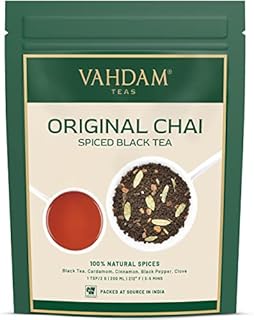 VAHDAM, India's Original Masala Chai Tea Loose Leaf 170+ Cups (340g/12oz) | 100% NATURAL INGREDIENTS | Masala Chai Tea with Black Tea, Cinnamon, Cardamom, Cloves & Black Pepper