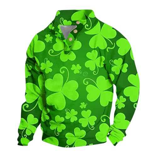 Camisa de San Valentín para hombre, regalos de cumpleaños para hombre, casual, a la moda, holgada y moderna, con botones, sudadera de manga larga con capucha, camisas de trabajo para hombre, azul