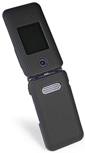 Case For Cingular Flip 4, Cricket Debut Case, Nakedcellphone [Black] Protective Snap-On Cover [Grid Texture] For Cricket Debut Flip (U102Ac), At&T Cingular Flip Iv Phone (U102Aa) #TOP4
