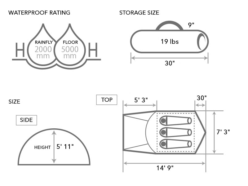 Carpa DOD The 1Pull Dome para 3 Personas miniatura 3