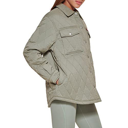 Levi's Women's Diamond Quilted Lightweight Shirt Jacket3
