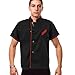 Kallory Kitchen Short Sleeve Chef Shirt - Food Service Coat & Bistro Uniform for Men & Women