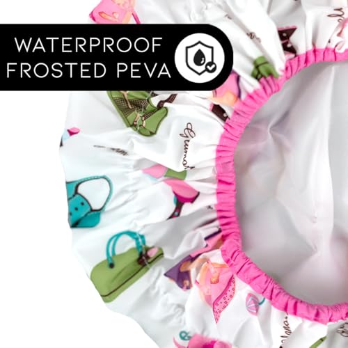 image for Betty Dain Reusable Shower Cap & Bath Cap, Lined, Oversized Waterproof
