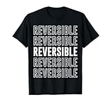 tee shirt paillette reversible homme Ce design dit le mot « réversible » et met l'accent sur réversible au milieu du design.