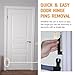 Door Hinge Pin Remover Tool Replacement for Hinge Outlet Pin Popper, Quick and Safe Door Pin Removal Without Surface Damage, Durable Plastic and Steel Pin, Fits Most Hinges, 1 Pack