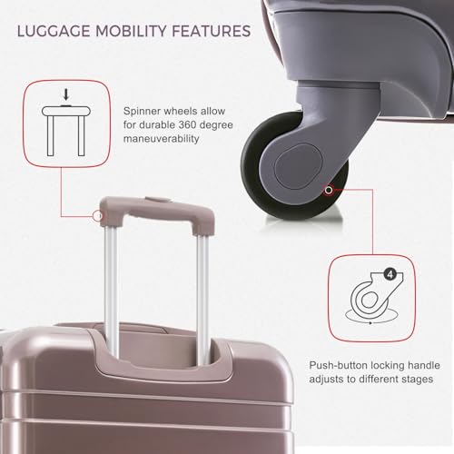 Golden 3pcs Luggage Set - ABS Hardside Spinner Suitcases (20''24''28'')3