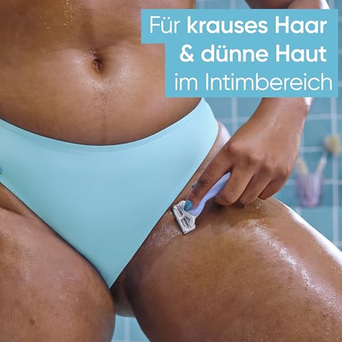 Gillette Venus Intimate Damenrasierer — Nassrasierer für den Intimbereich, Rasierer mit einem Hauch von Aloe Vera, Intimrasierer für Frauen — Inkl. 3 Ersatzklingen, Handstück und Duschhalterung 2
