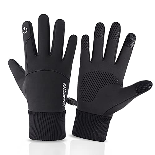 PHENHU Guantes de Ciclismo para Hombre y Mujer,Impermeables,a Prueba de Viento,cálidos,Guantes para Pantalla táctil,Guantes Deportivos,Guantes Unisex para Correr al Aire Libre Cover