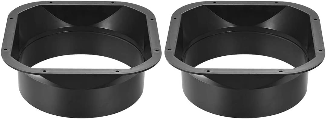 XYWHPGV Black Duct Connector Square Flange ABS Plastic Air Outlet Inlet Adaptor for 7.87Inch Dia Hose 2Pcs(0ac36 c18f3 4df85 cd651 af46a 8408c