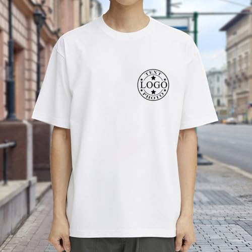 Custom T Shirts for Men Women,Customized T Shirts with Photo Logo Text,Personalized Shirts Front & Back Print2