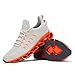 Mens Slip on Walking Running Shoes Blade Tennis Casual Fashion Sneakers Comfort Non Slip Work Sport Athletic Trainers Beige Orange