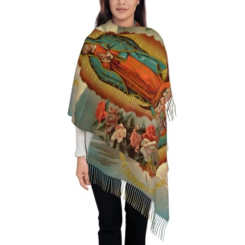 Virgen de Guadalupe scarf women Virgin Mary scarf shawl catholic shawls2