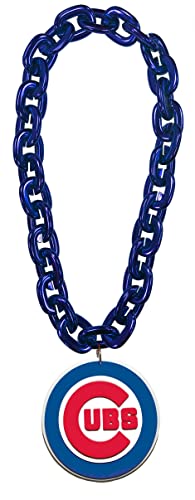 Cubs 3D Fan Chain Necklace - Blue Chain