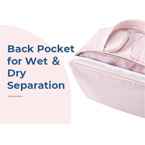 Trousse de Maquillage Rose Étanche Idéale pour Escapades et Weekend