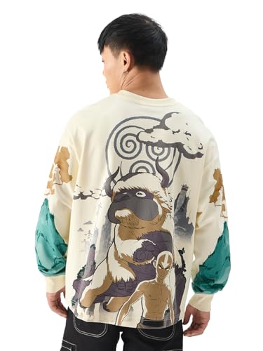 The Souled Store Official Avatar: Aang and Appa Round Neck Beige ...