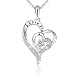 LILOING Jewelry Women Mom,Love Heart Pendant Necklaces Women,Valentines Day,Christmas Day,Mothers Day her,Girlfriend,Wife,Engraved I Love You