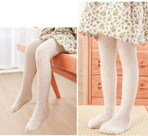 Girls Tights Toddler Cable Knit Cotton Footed Seamless Dance Ballet Stockings Non Slip Leggings Pants 2/3Pack3