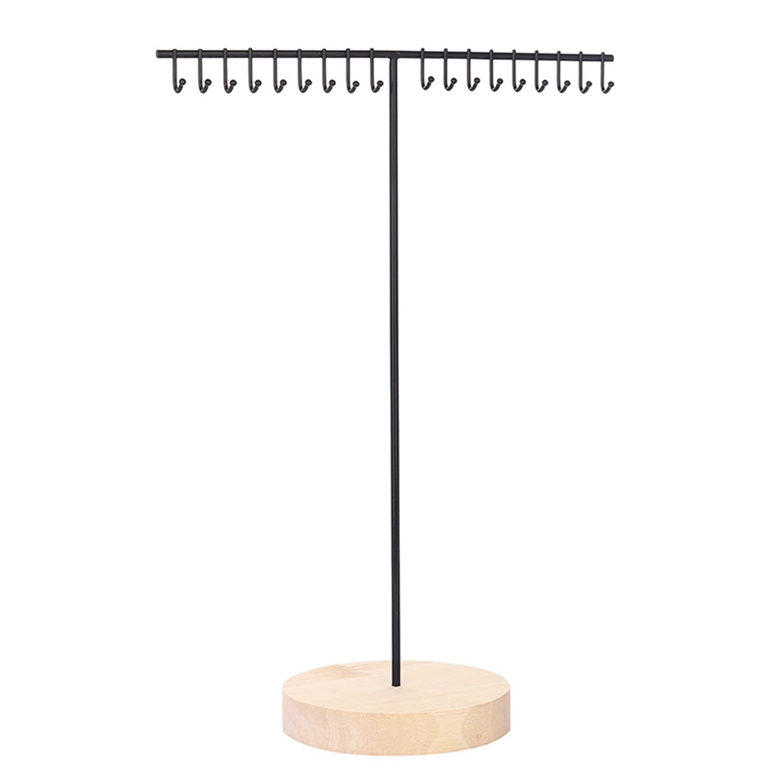Mllepjdh Sophisticated Iron Necklace Organizers Stylish Iron Necklace Organizers Portable Wood Base Shelves for Exhibition Use Women ' s Storage