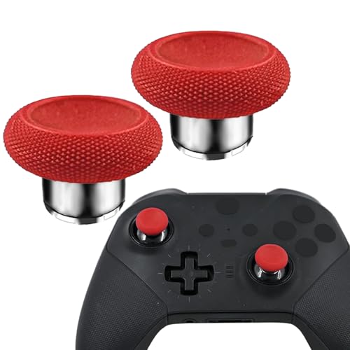 Image of 2 in 1 Short Metal Thumbsticks Replacement for Elite Series 2 Core Controllers, Replacement Thumbsticks for Xbox Elite Series 2 Controllers(Red)