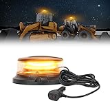 SUPAREE LED Beacon Strobe Lights for Trucks Emergency Roof Top Strobe Light for Vehicles, LED Warning Beacon Flashing Lights for Construction Cars Trucks ATV UTV (Amber/White)