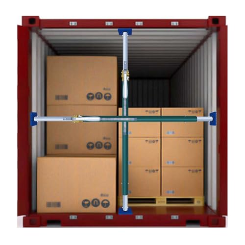 Ratcheting Cargo Bar,Universal Non-Slip Truck Bed Cargo Stabilizer Bar, Adjustable Length Ratcheting Cargo Bar to Stop Sliding, Strong Load-Bearing Cargo Barrier for Enclosed Vans and Reefe