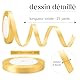 Goldfarbenes Weihnachtsband, Satin, 10 mm x 23 m, zum Nähen, Geschenkverpacken, dekorativ, glänzend, fein – Champagner, Gelb, Stoff