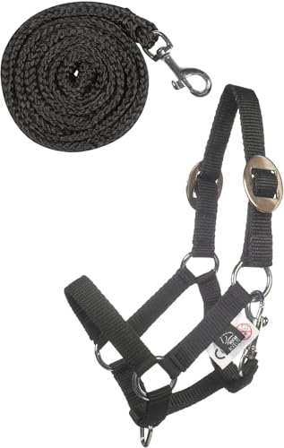 HKM Hobby Horsing Basic Cabezada y ramal Negro One Size